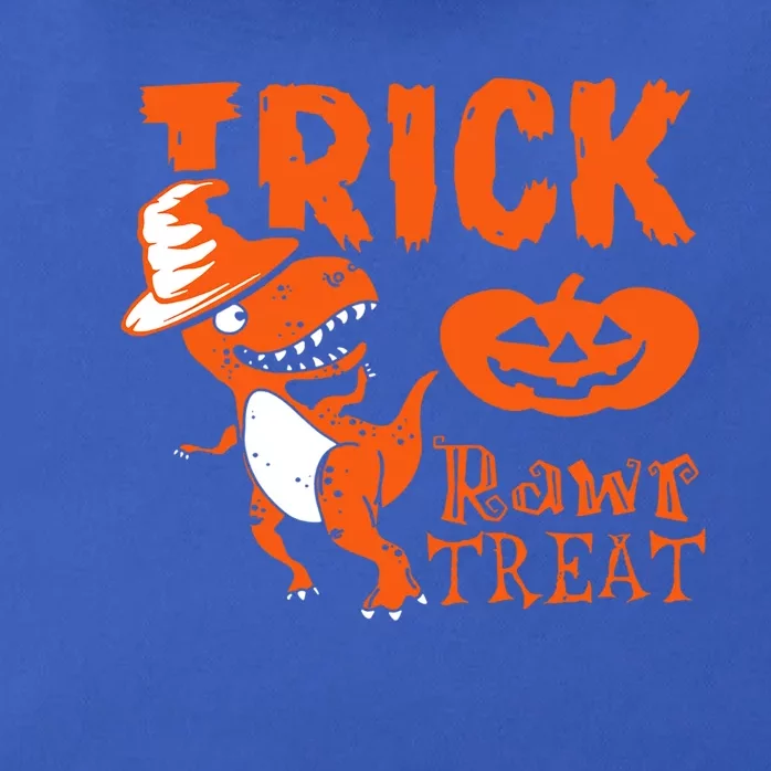 Dinosaur And Pumpkin Trick Rawr Treat Cute Gift Zip Tote Bag