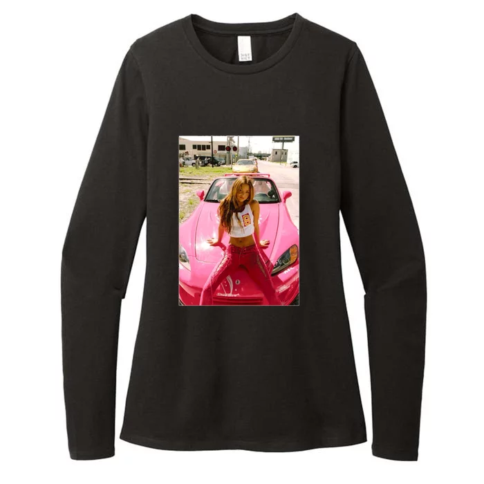 Devon Aoki Pink Race Car Womens CVC Long Sleeve Shirt