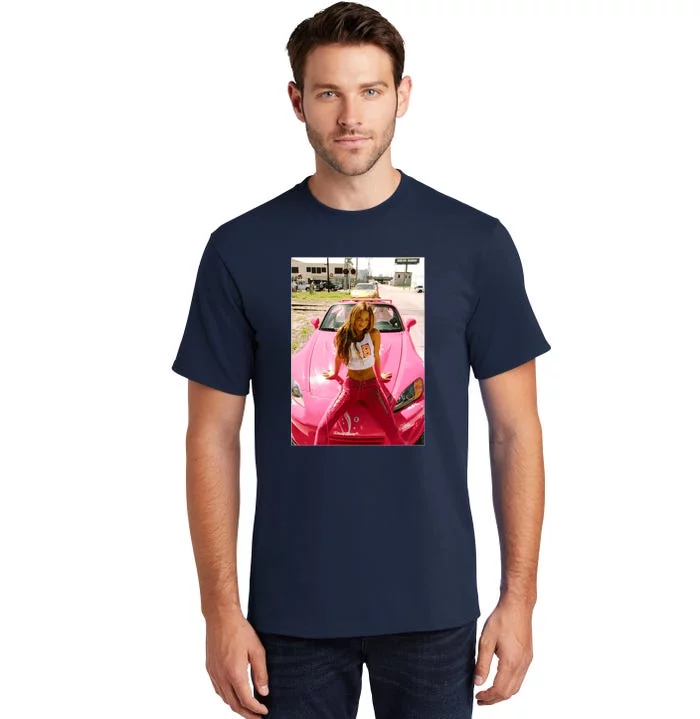 Devon Aoki Pink Race Car Tall T-Shirt