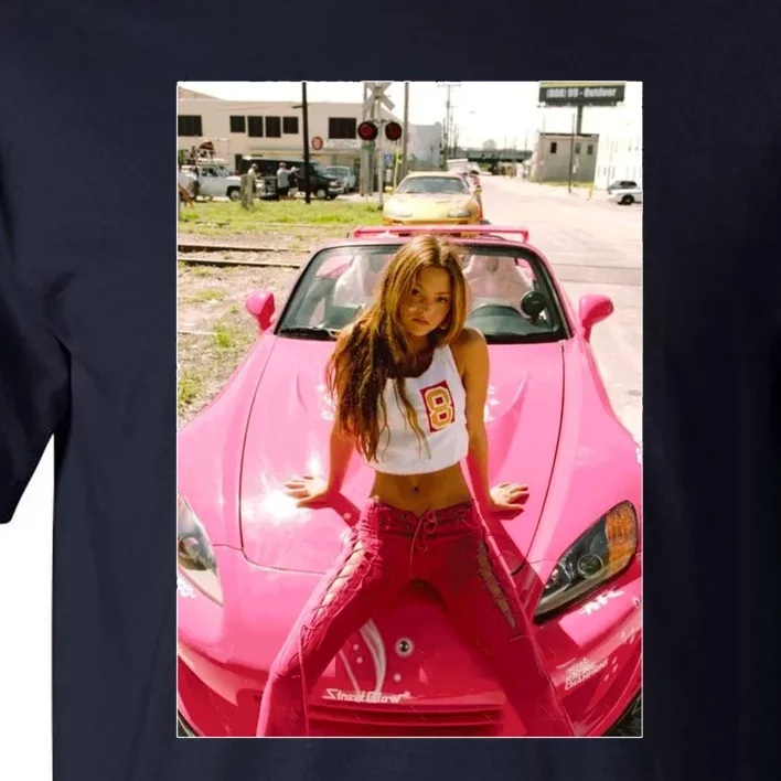 Devon Aoki Pink Race Car Tall T-Shirt