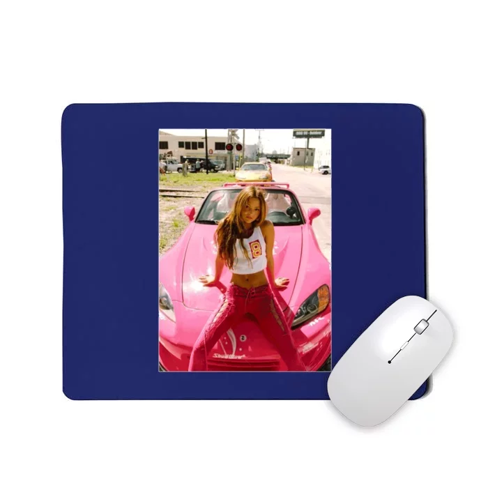 Devon Aoki Pink Race Car Mousepad