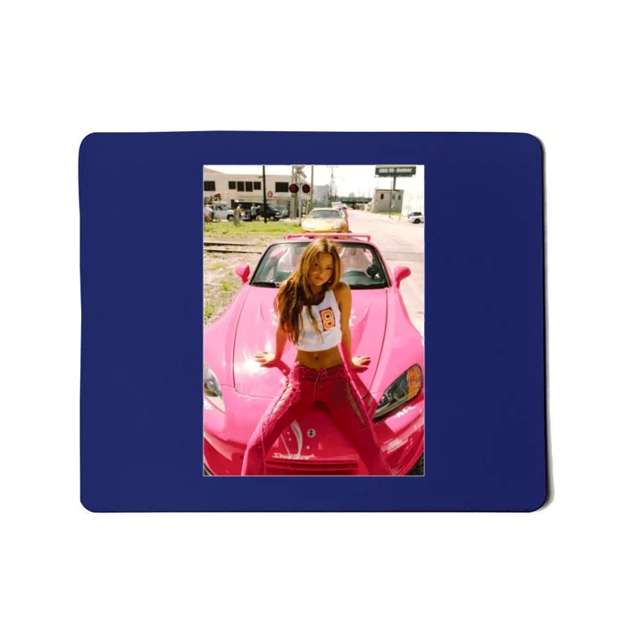 Devon Aoki Pink Race Car Mousepad