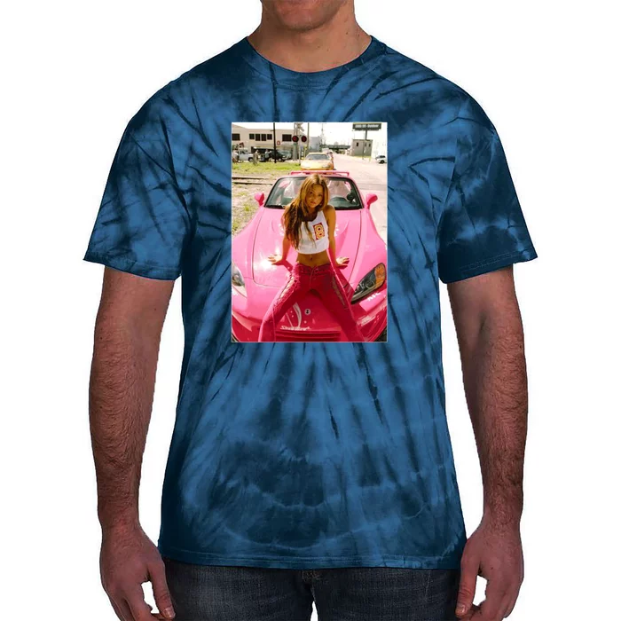 Devon Aoki Pink Race Car Tie-Dye T-Shirt