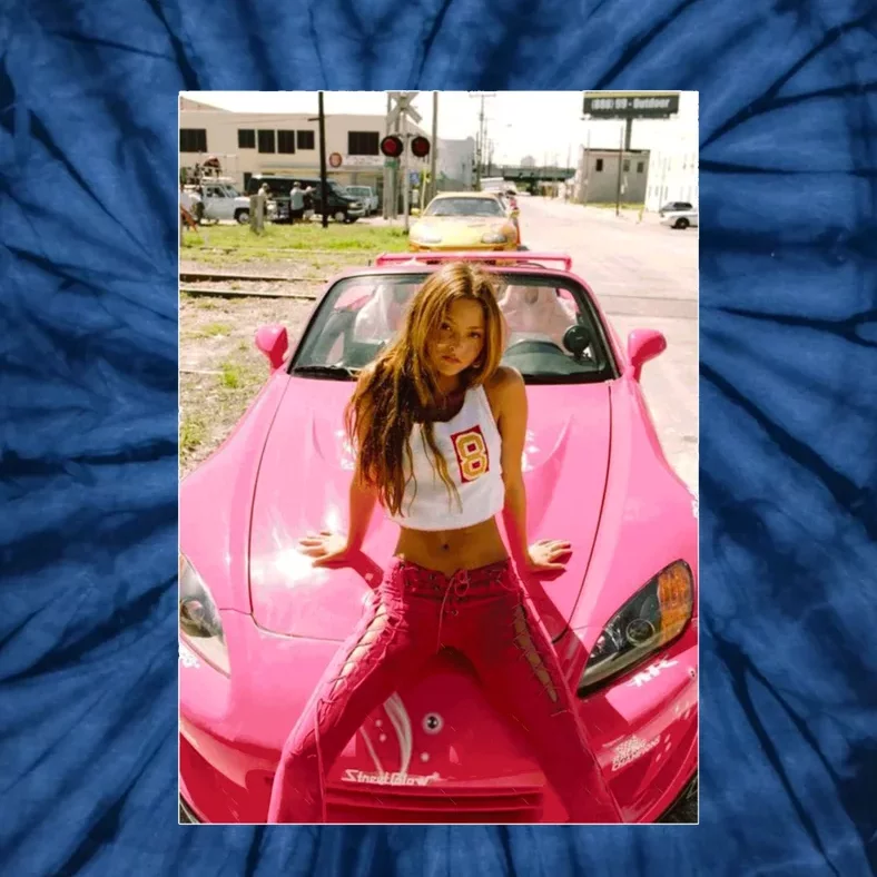 Devon Aoki Pink Race Car Tie-Dye T-Shirt