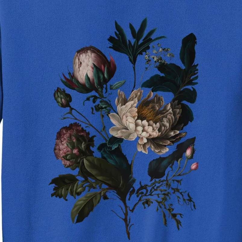 Dark Academia Peony Botanical Tall Sweatshirt