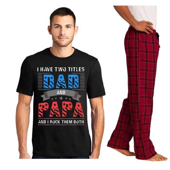 Dad And Papa Cool Fathers Day Gift Pajama Set