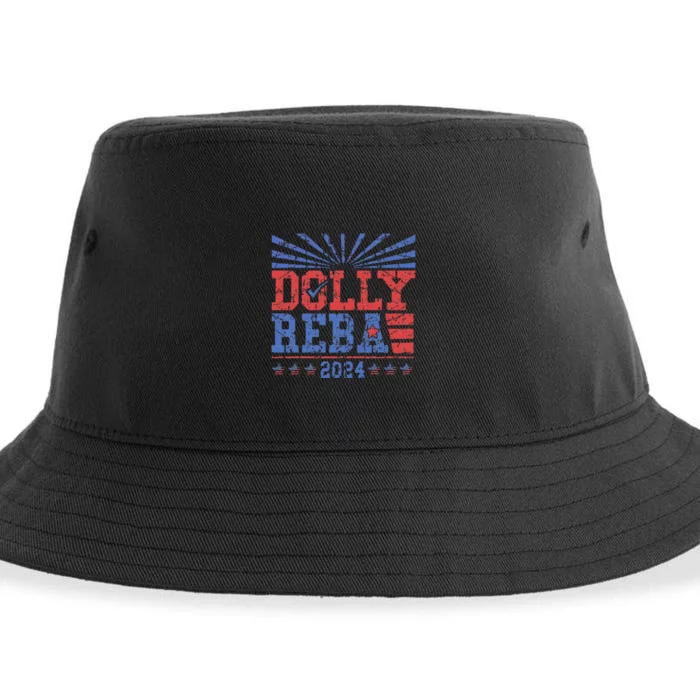 Dolly And Reba 2024 Make America Fancy Again Sustainable Bucket Hat