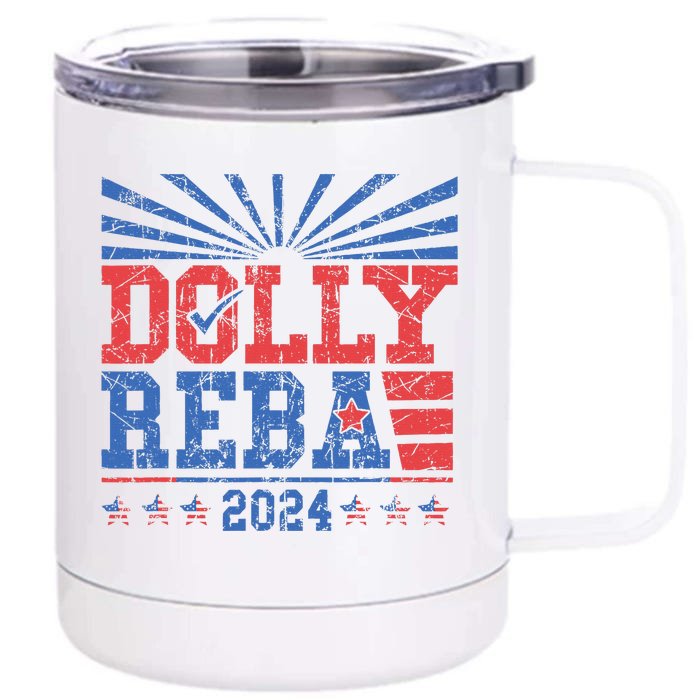 D.O.L.Ly And Reba 2024 Front & Back 12oz Stainless Steel Tumbler Cup