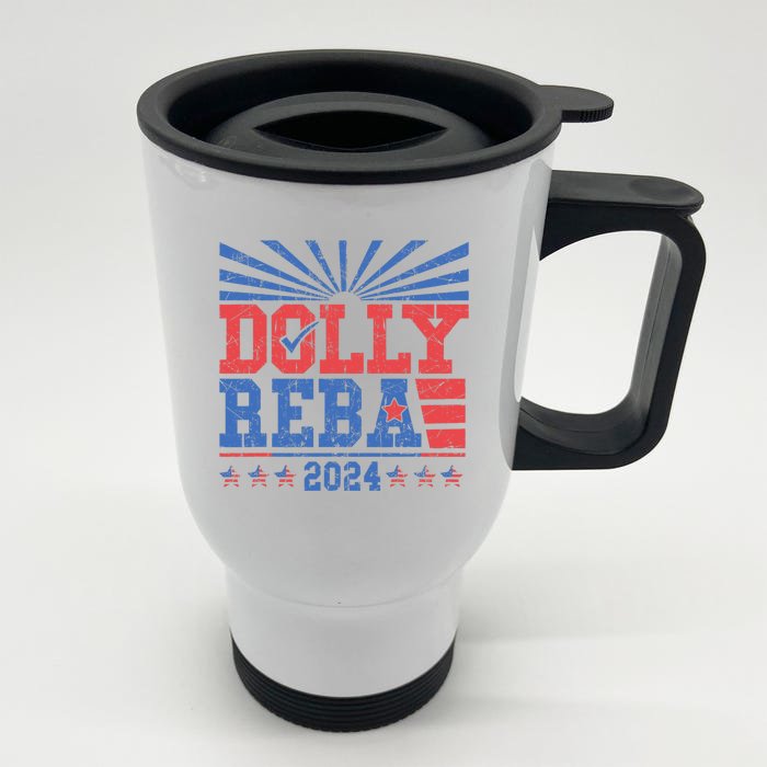 Dolly And Reba 2024 Front & Back Stainless Steel Travel Mug