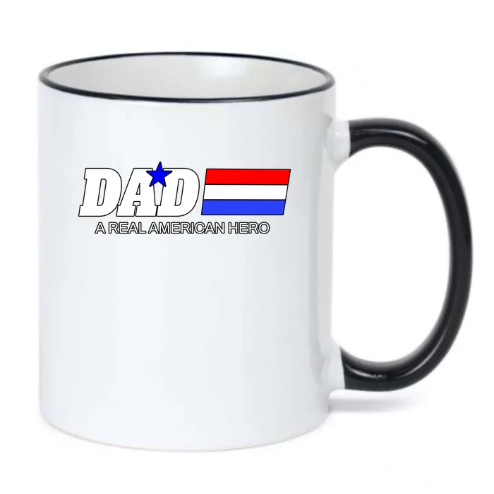 Dad A Real American Hero Black Color Changing Mug