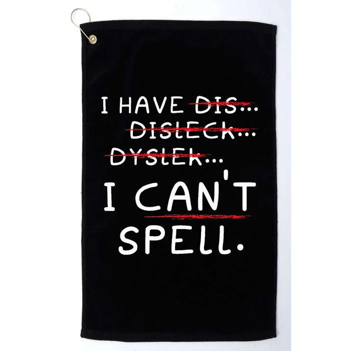 Dyslexia Awareness Reading Disorder Learning Disability Platinum Collection Golf Towel