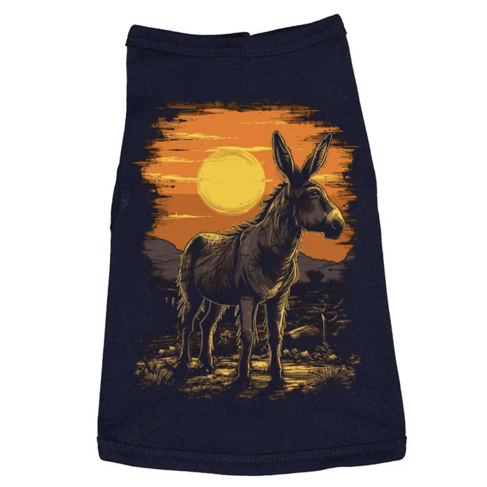 Donkey Animal Retro Style Graphic Tee for Boy Girl Doggie Tank