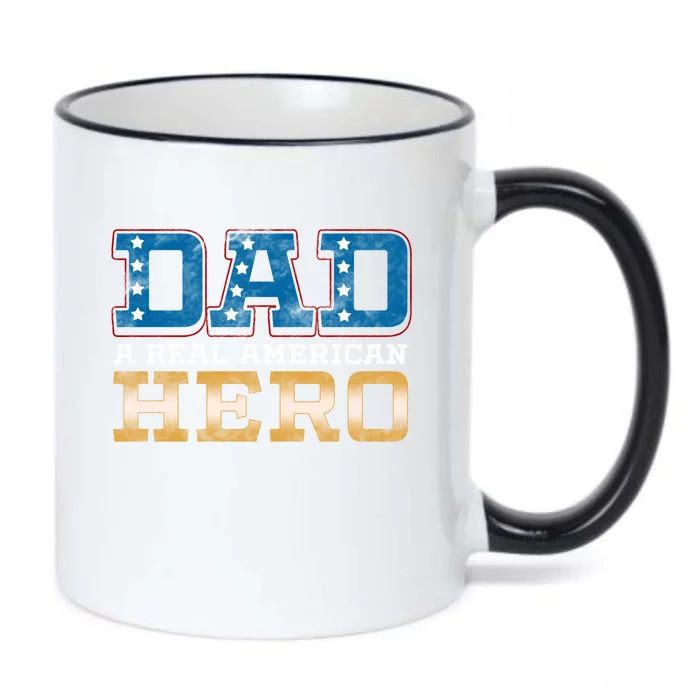 Dad A Real American Hero Gift Funny Gift Black Color Changing Mug