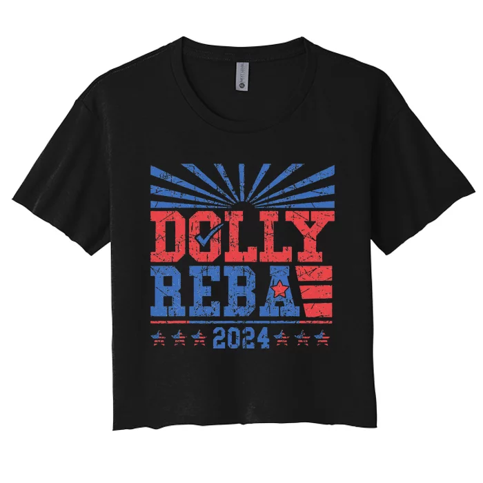 Dolly And Reba 2024 Women's Crop Top Tee