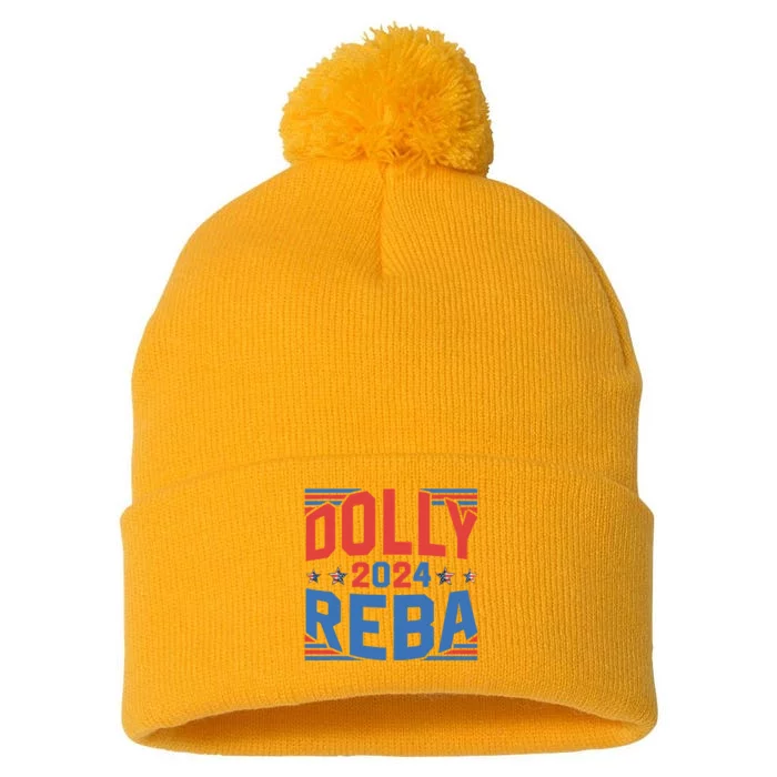 Dolly And Reba 2024 Funny Gift Pom Pom 12in Knit Beanie