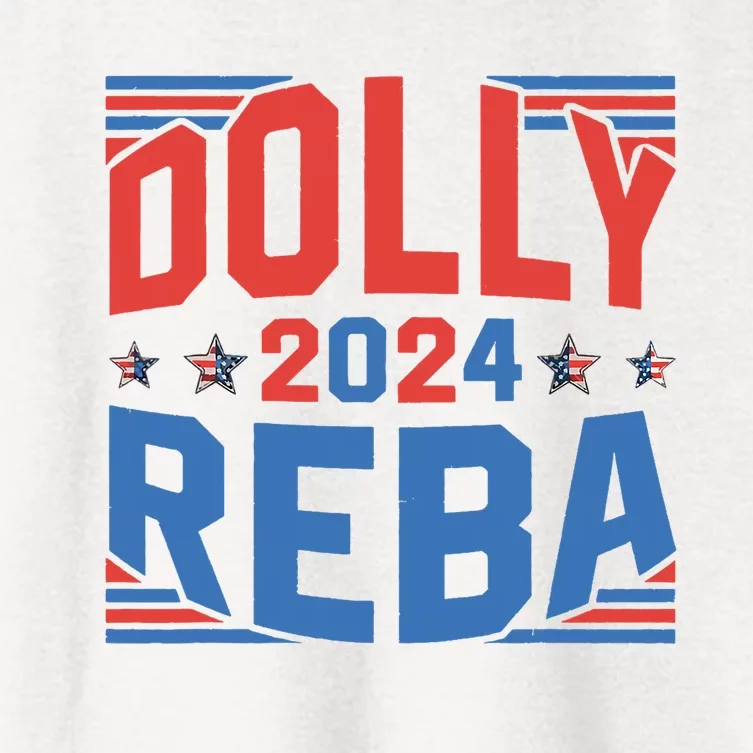 Dolly And Reba 2024 Funny Gift Women's Crop Top Tee