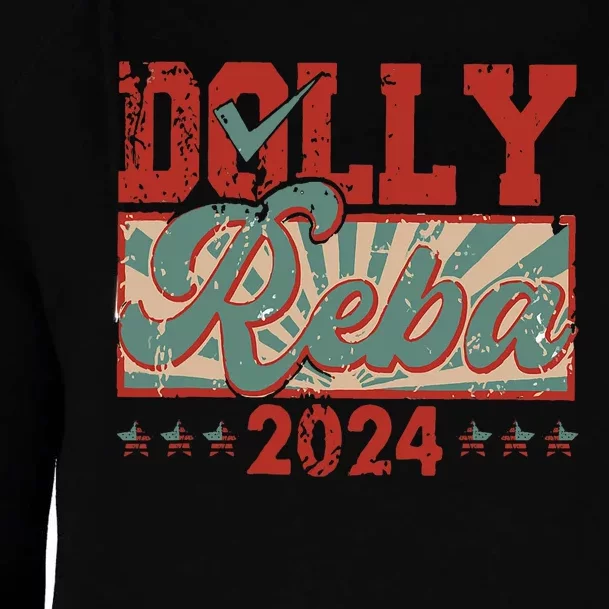 Dolly And Reba 2024 For President Dolly Reba Womens Funnel Neck Pullover Hood