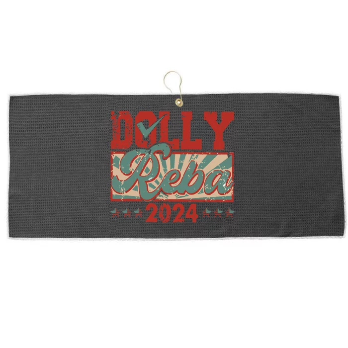 Dolly And Reba 2024 For President Dolly Reba Large Microfiber Waffle Golf Towel