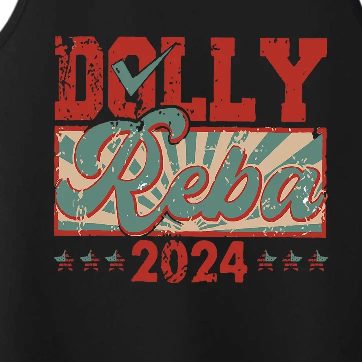 Dolly And Reba 2024 For President Dolly Reba Performance Tank