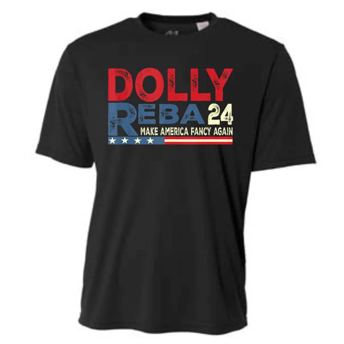 Dolly And Reba 2024 Make America Fancy Again Cooling Performance Crew T-Shirt