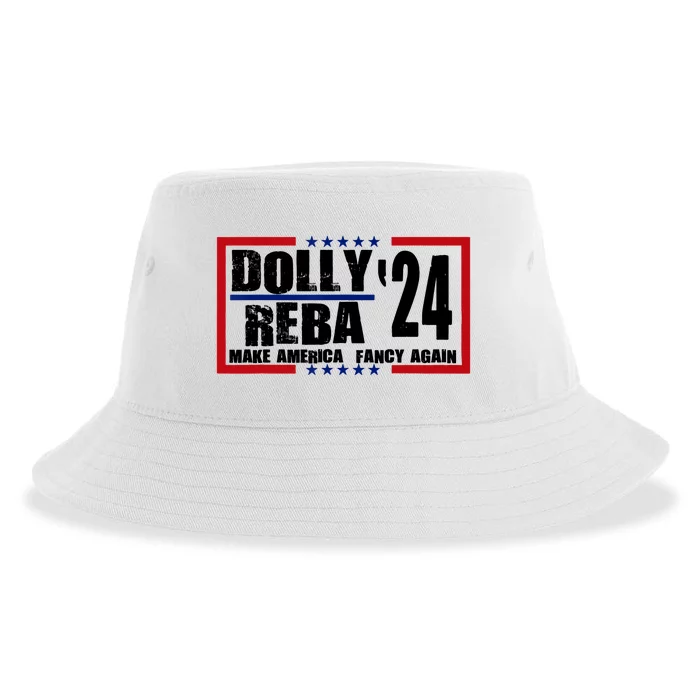 Dolly And Reba 2024 Make America Fancy Again Sustainable Bucket Hat