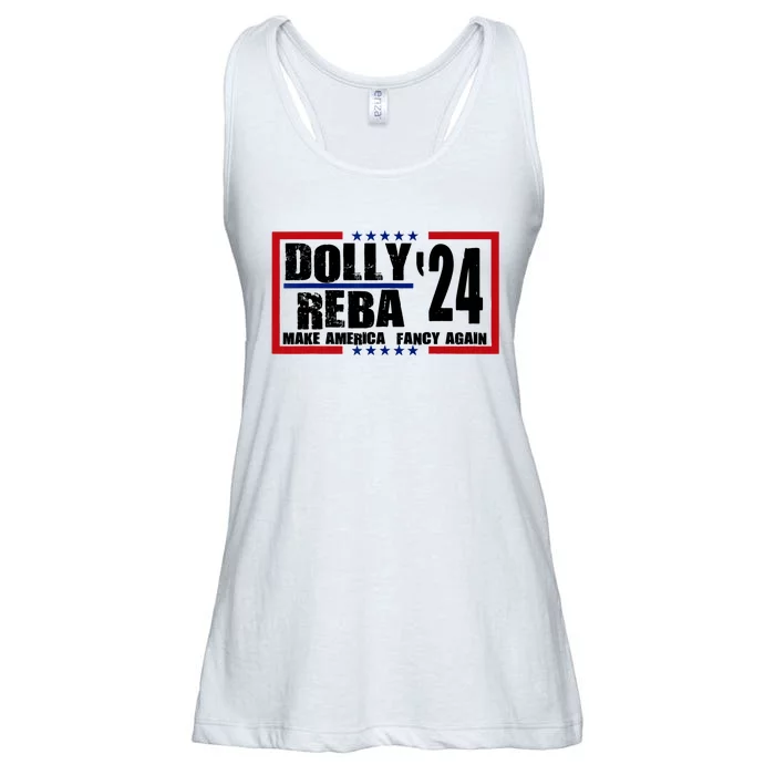 Dolly And Reba 2024 Make America Fancy Again Ladies Essential Flowy Tank