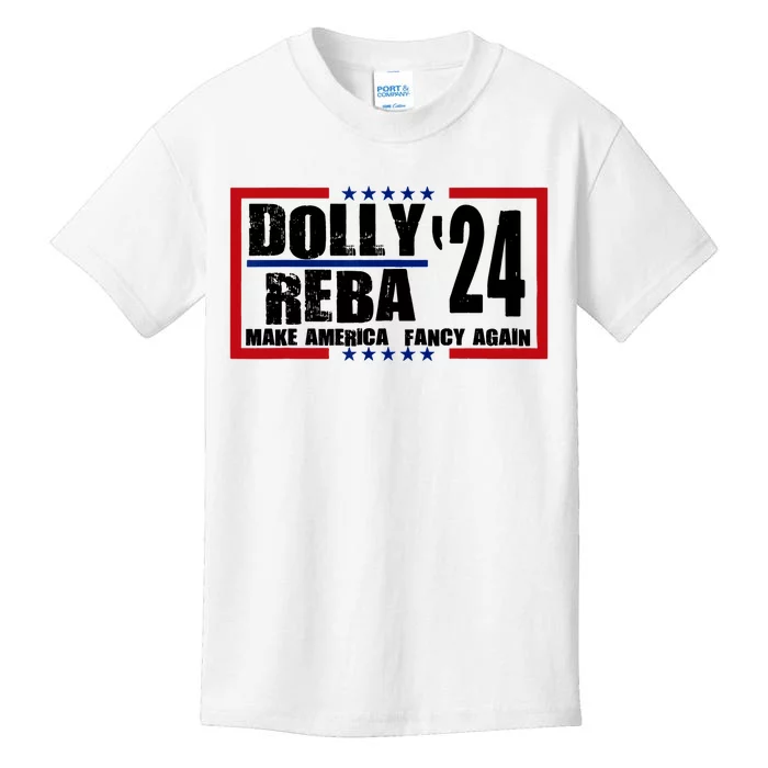 Dolly And Reba 2024 Make America Fancy Again Kids T-Shirt