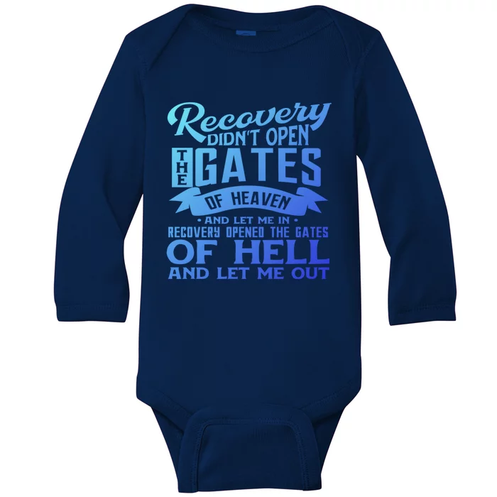 Drug Addiction Recovery Quote Sobriety 12 Steps Aa Gift Baby Long Sleeve Bodysuit