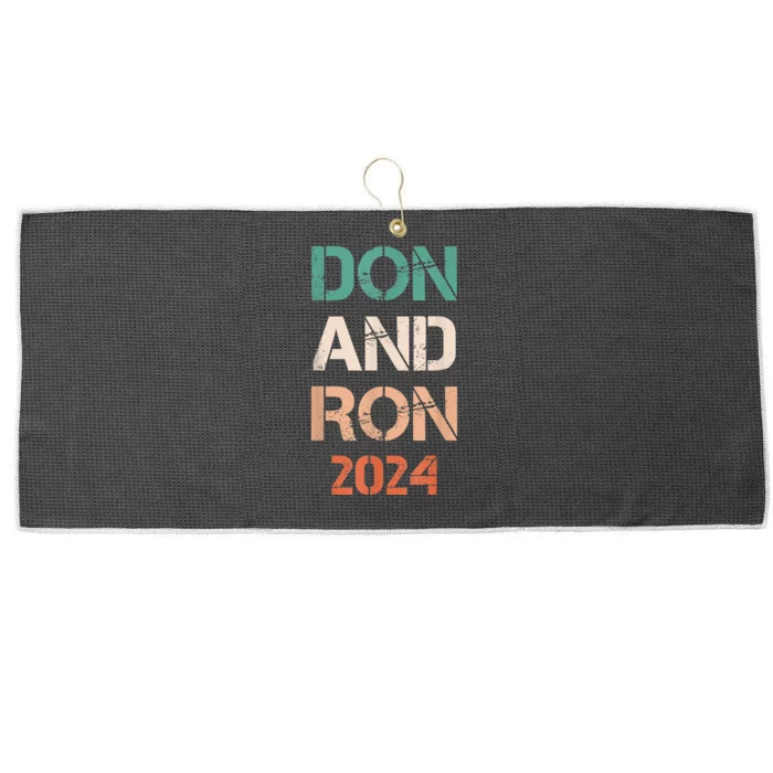 Don And Ron 2024 Don Donald Trump Ron DeSantis 2024 Vintage Large Microfiber Waffle Golf Towel