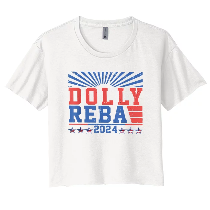 Dolly And Reba 2024 Women's Crop Top Tee