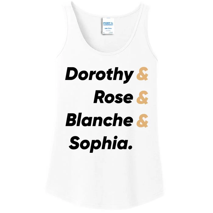 Dorothy And Rose And Blanche And Sophia. Ladies Essential Tank