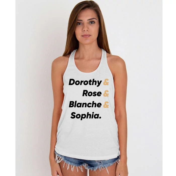 Dorothy And Rose And Blanche And Sophia. Women's Knotted Racerback Tank