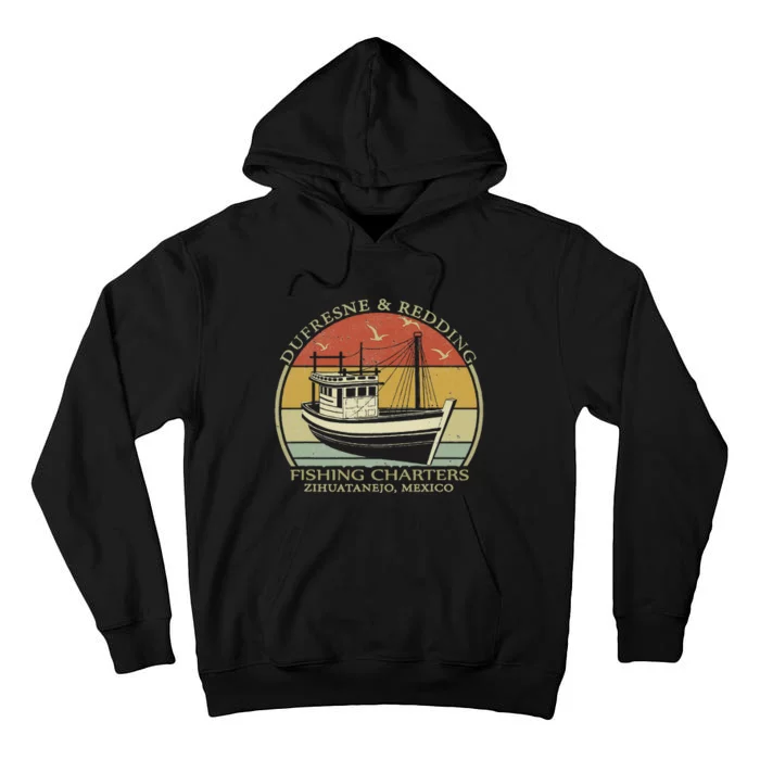 Dufresne And Redding Fishing Charters Vintage fishing Boat Tall Hoodie