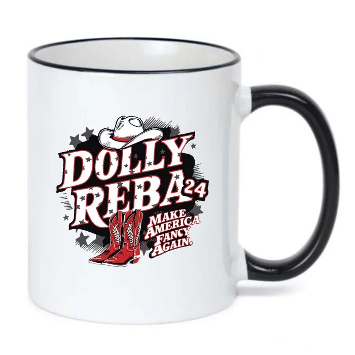 Dolly And Reba 2024 Make America Fancy Again Black Color Changing Mug