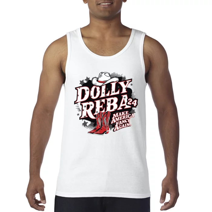 Dolly And Reba 2024 Make America Fancy Again Tank Top