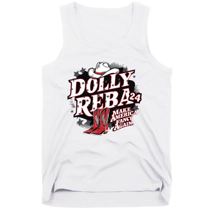 Dolly And Reba 2024 Make America Fancy Again Tank Top