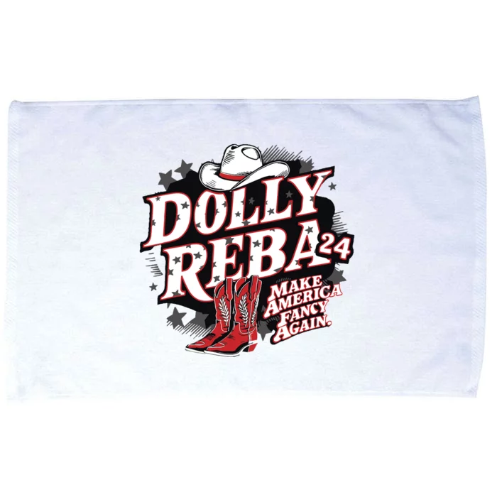 Dolly And Reba 2024 Make America Fancy Again Microfiber Hand Towel