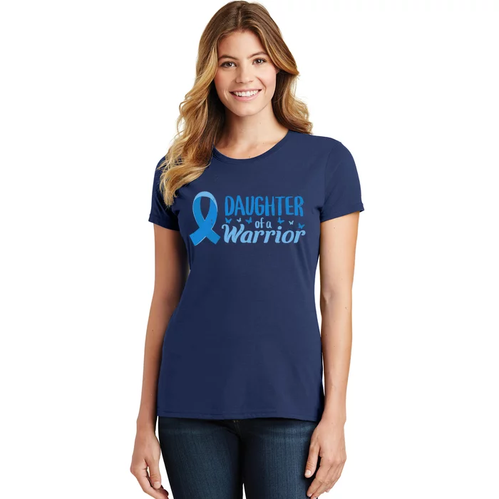 Diabetes Awareness Rainbow Blue Ribbon Fight T1 T2 Diabetes Women's T-Shirt