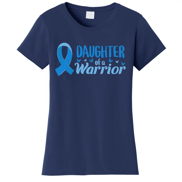 Diabetes Awareness Rainbow Blue Ribbon Fight T1 T2 Diabetes Women's T-Shirt