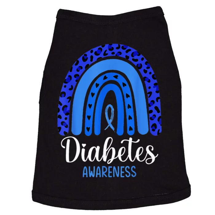 Diabetes Awareness Rainbow Blue Ribbon Fight T1 T2 Diabetes Doggie Tank