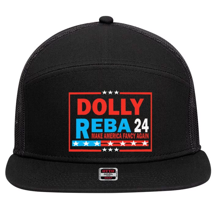 Dolly And Reba 2024 Gift 7 Panel Mesh Trucker Snapback Hat