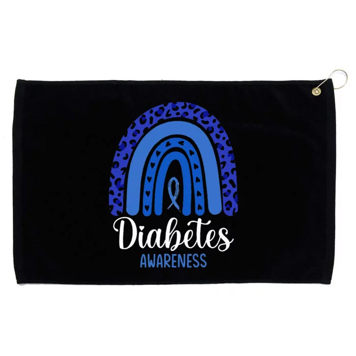 diabetes awareness rainbow blue ribbon fight t1 t2 diabetes Grommeted Golf Towel