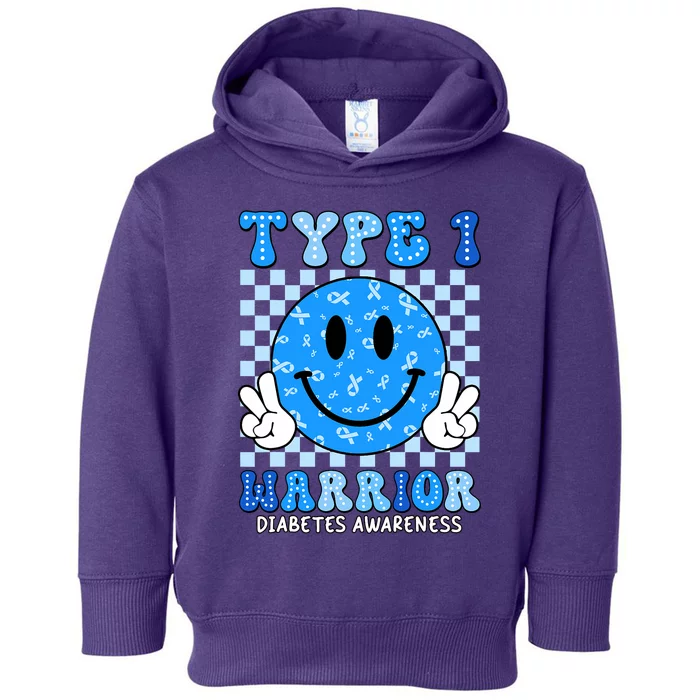 Diabetes Awareness Ribbon T1d Warrior Support Squad Toddler Hoodie