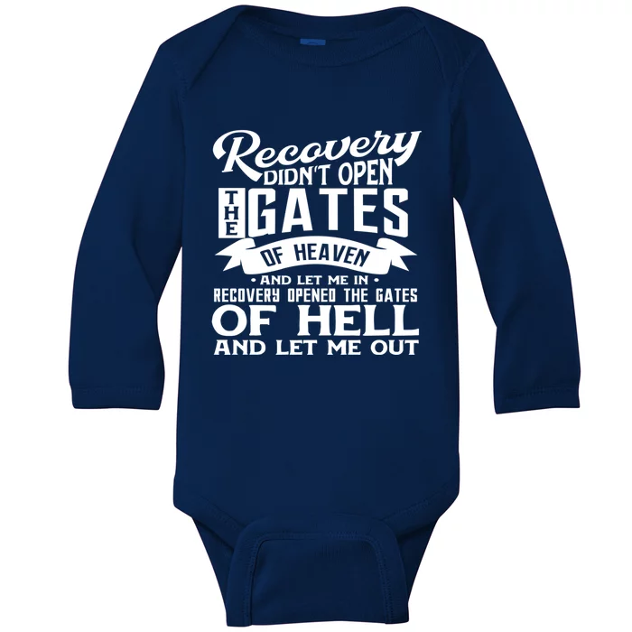 Drug Addiction Recovery Quote Sobriety 12 Steps Aa Gift Baby Long Sleeve Bodysuit