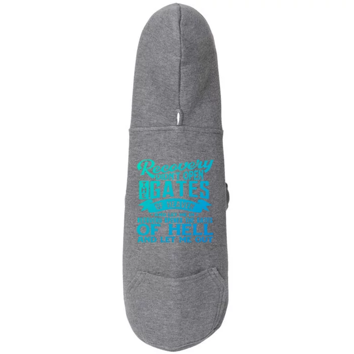 Drug Addiction Recovery Quote Sobriety 12 Steps Aa Gift Doggie 3-End Fleece Hoodie