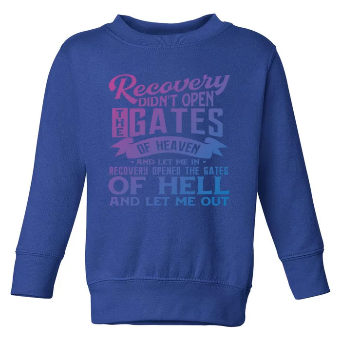 Drug Addiction Recovery Quote Sobriety 12 Steps Aa Gift Toddler Sweatshirt