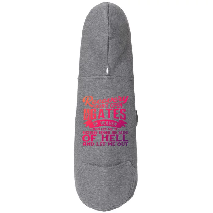 Drug Addiction Recovery Quote Sobriety 12 Steps Aa Gift Doggie 3-End Fleece Hoodie