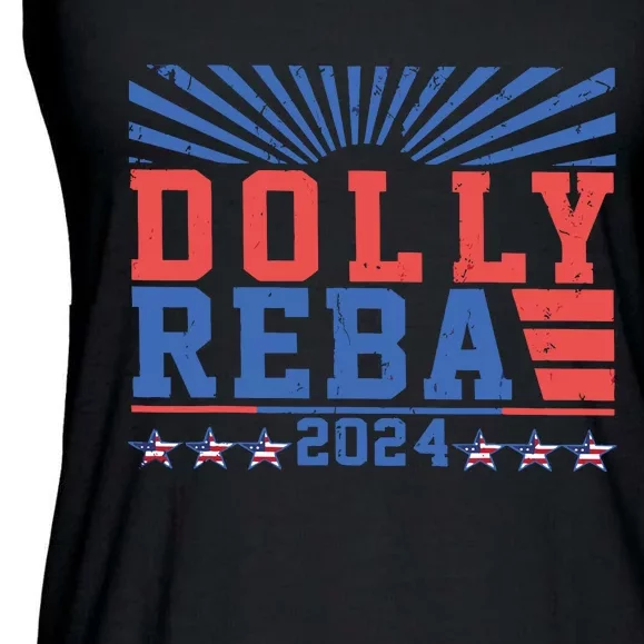 Dolly And Reba 2024 Ladies Essential Flowy Tank