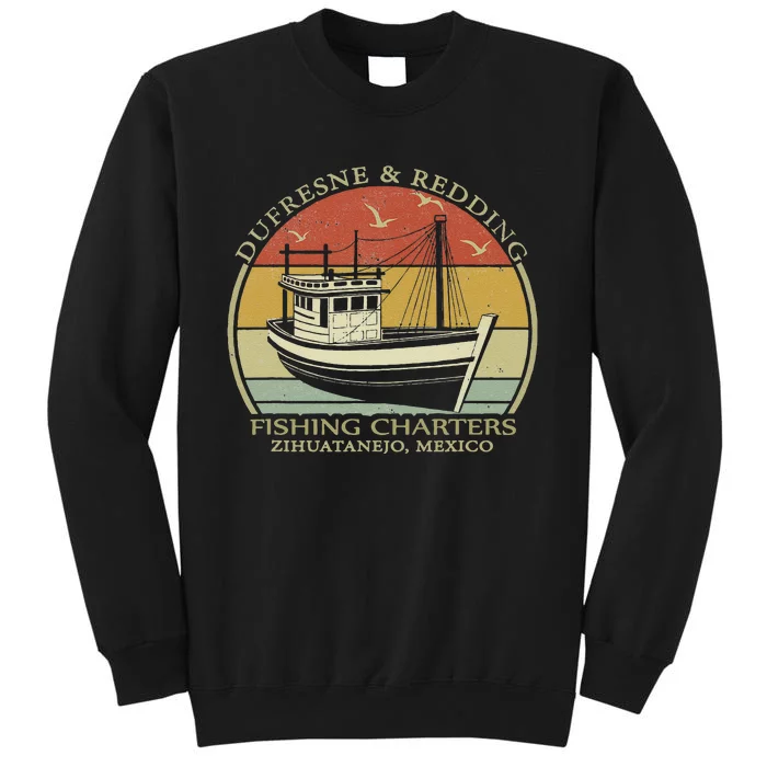 Dufresne And Redding Fishing Charters Vintage Fishing Boat Tall Sweatshirt