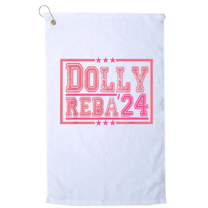 Dolly And Reba For President Pink 2024 Platinum Collection Golf Towel